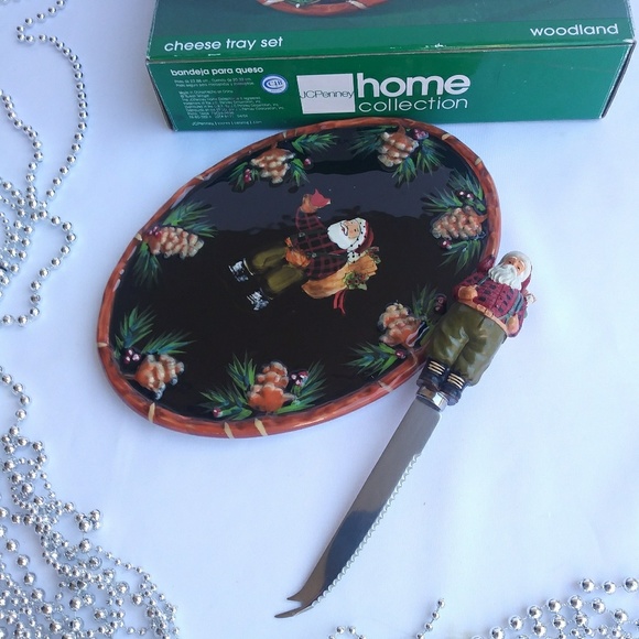 jcpenney Other - CHRISTMAS HOME COLLECTION CHEESE TRAY SET.